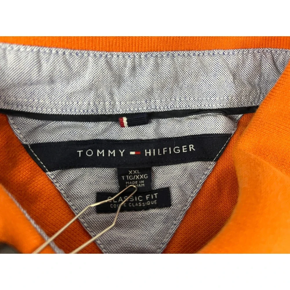 Tommy Hilfiger‎ Men's Orange Classic Fit Short Sleeve Polo Shirt XXL - Picture 3 of 8